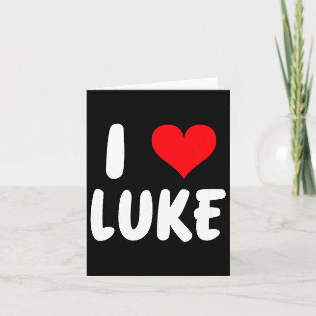 I Love Luke - Heart - Name  Kort (Framsida)