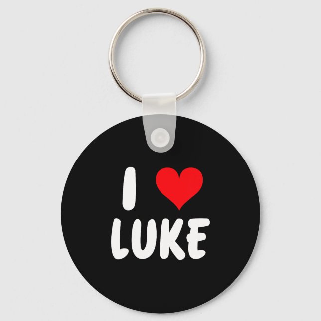 I Love Luke - Heart - Name  Nyckelring (Framsida)