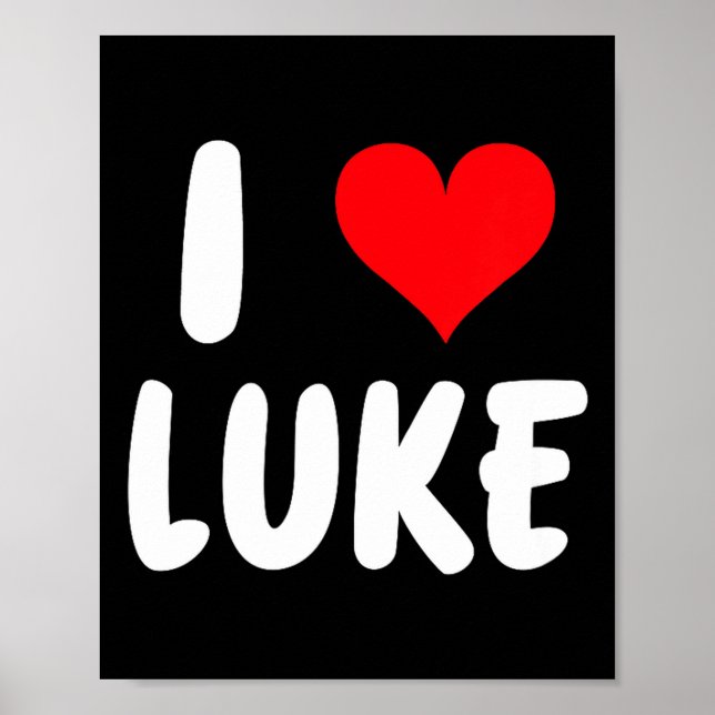 I Love Luke - Heart - Name  Poster (Framsidan)