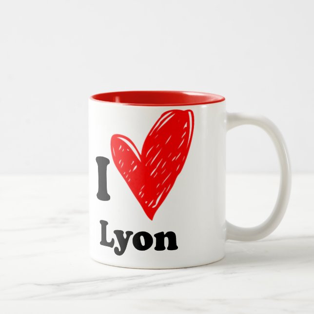 I love Lyon Två-Tonad Mugg (Höger)