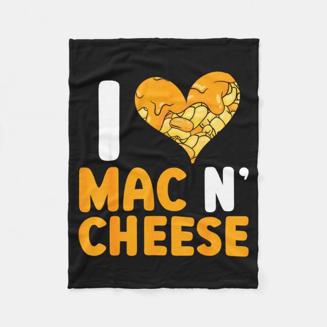 I Love Mac N' Cheese Funny Mac And Cheese  Fleecefilt (Framsidan)