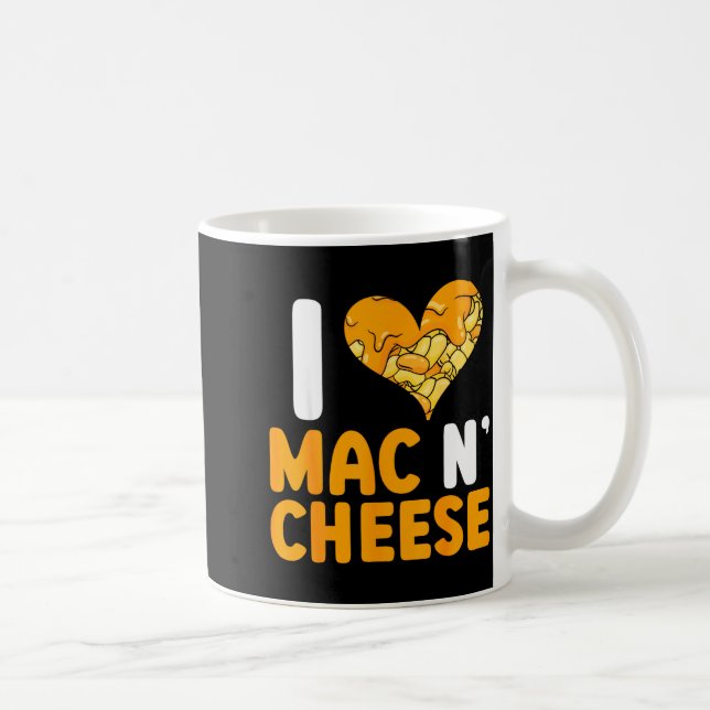 I Love Mac N' Cheese Funny Mac And Cheese  Kaffemugg (Höger)