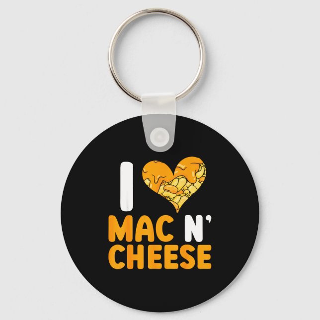 I Love Mac N' Cheese Funny Mac And Cheese  Nyckelring (Framsida)