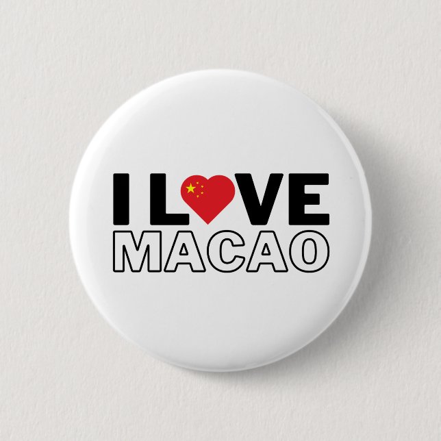 I LOVE MACAU - For real Macanese! Knapp (Framsida)
