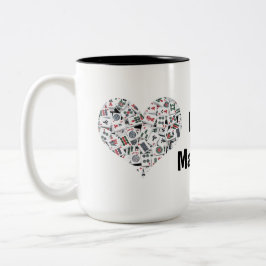 I Love Mahjong Mug Två-Tonad Mugg