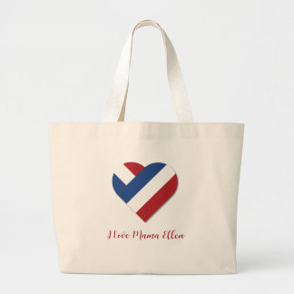 I Love Mama Ellen with Netherlands Heart Jumbo Tygkasse