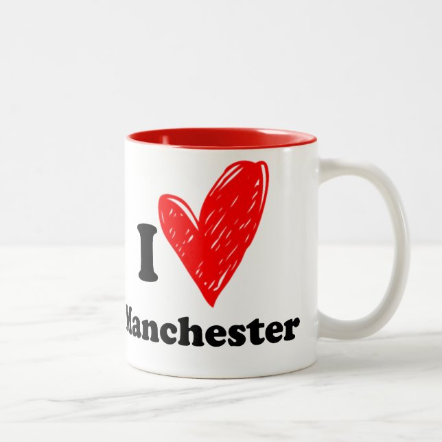 I love Manchester Två-Tonad Mugg (Höger)