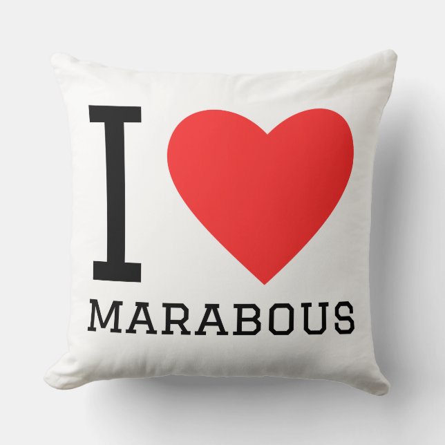 I love marabous kudde (Framsida)