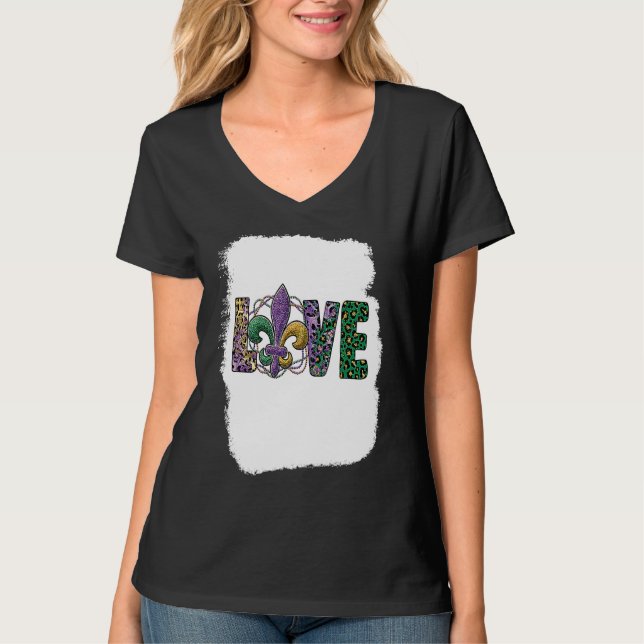 I Love Mardi Gras  Carnival Party mardi gras T Shirt (Framsida)