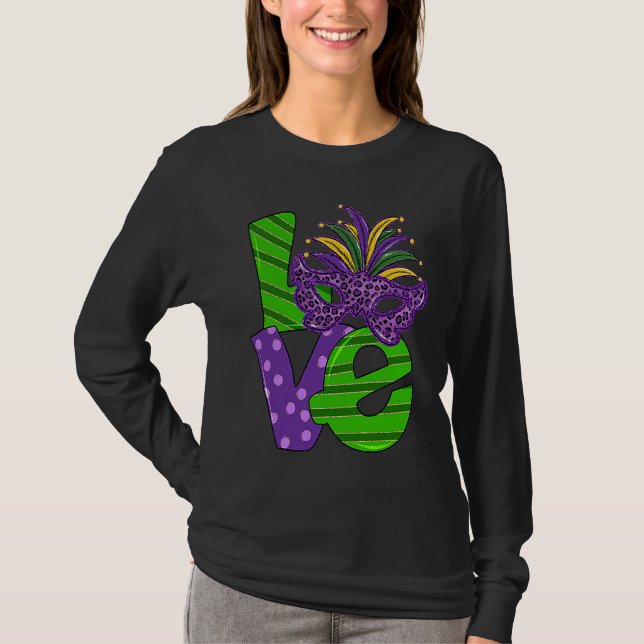 I Love Mardi Gras  Mardi Gras  For Girls T Shirt (Framsida)