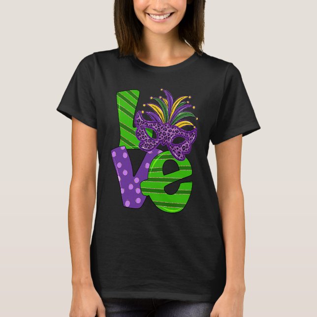 I Love Mardi Gras  Mardi Gras  For Girls T Shirt (Framsida)