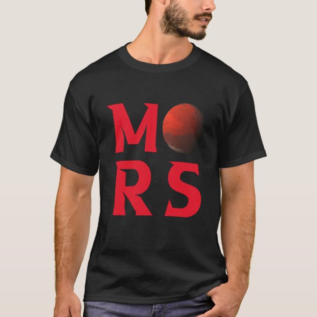 I LOVE MARS Space Enthusiast Space Mars T Shirt (Framsida)