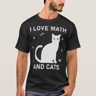 I Love Math And Cats christmas  T Shirt