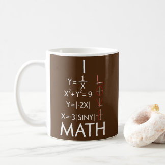 I Love Math Teacher Mathematics Mathematician Kaffemugg