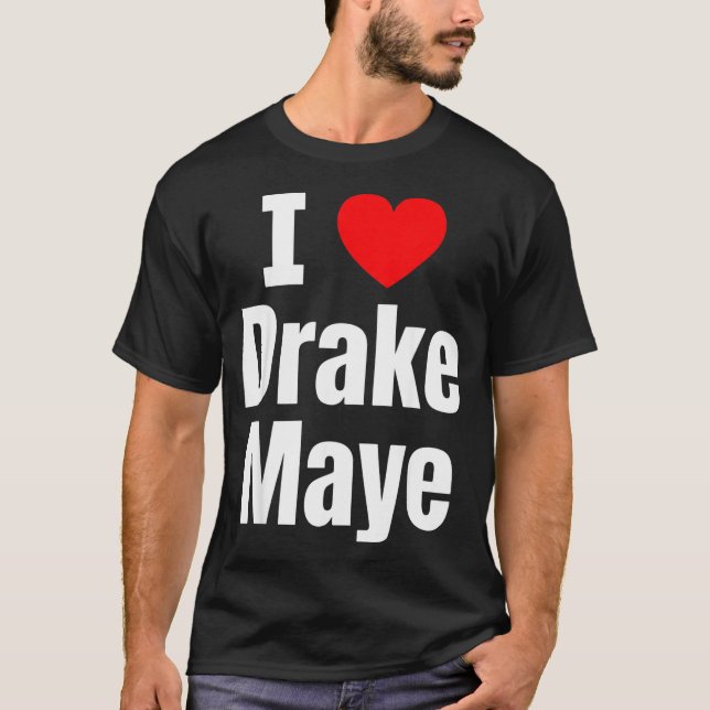 I Love Maye Football Fan  T Shirt (Framsida)