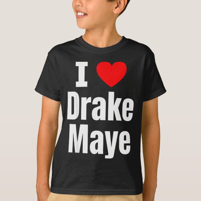 I Love Maye Football Fan  T Shirt (Framsida)