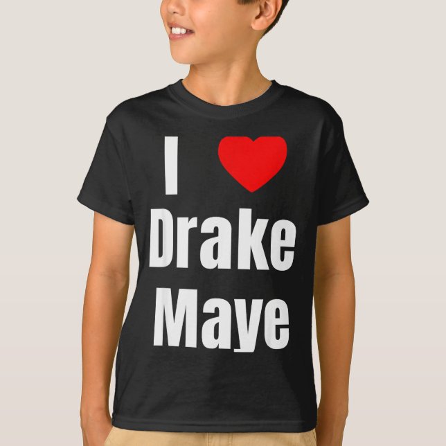 I Love Maye Qb Football Fan  T Shirt (Framsida)