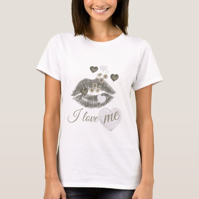 I Love Me – Selbstliebe T-Shirt Grün (Framsida)