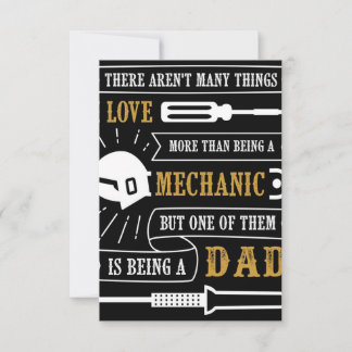 I love mechanic dad | Mechanic Canvas OSA Kort