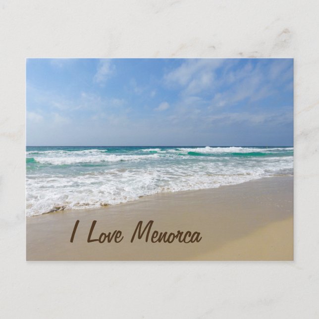 I Love Menorca Beach Vykort (Framsida)
