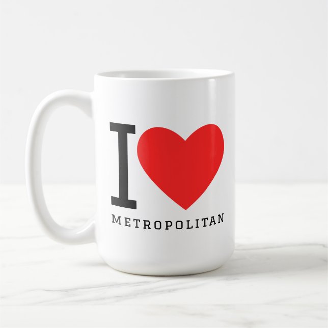 I love metropolitan kaffemugg (Vänster)