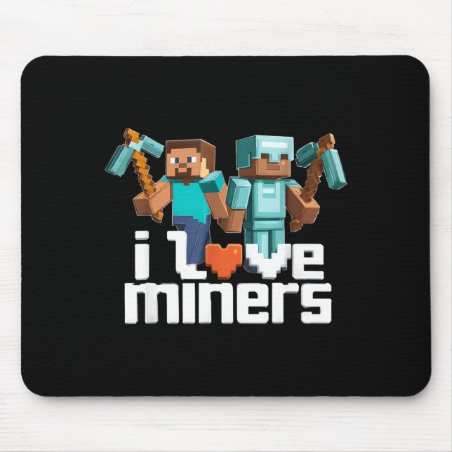 I Love Miners Funny Mining Gamer Xel Ckaxe  Musmatta (Framsidan)