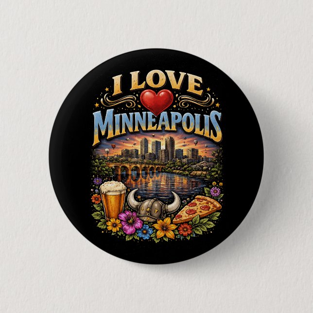 I Love Minneapolis Knapp (Framsida)