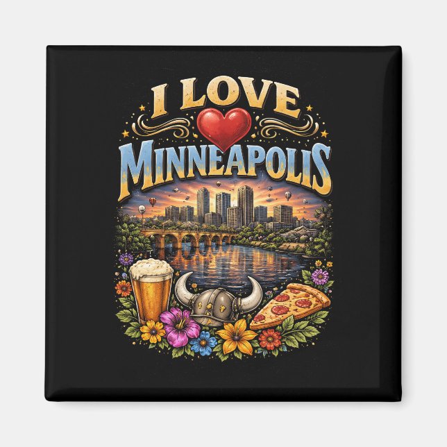 I Love Minneapolis Magnet (Framsidan)