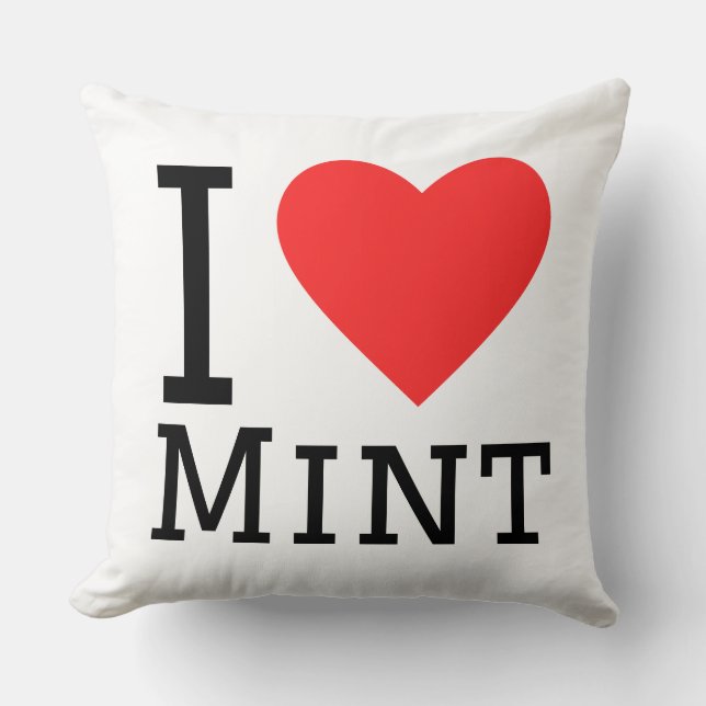 I love mint kudde (Framsida)