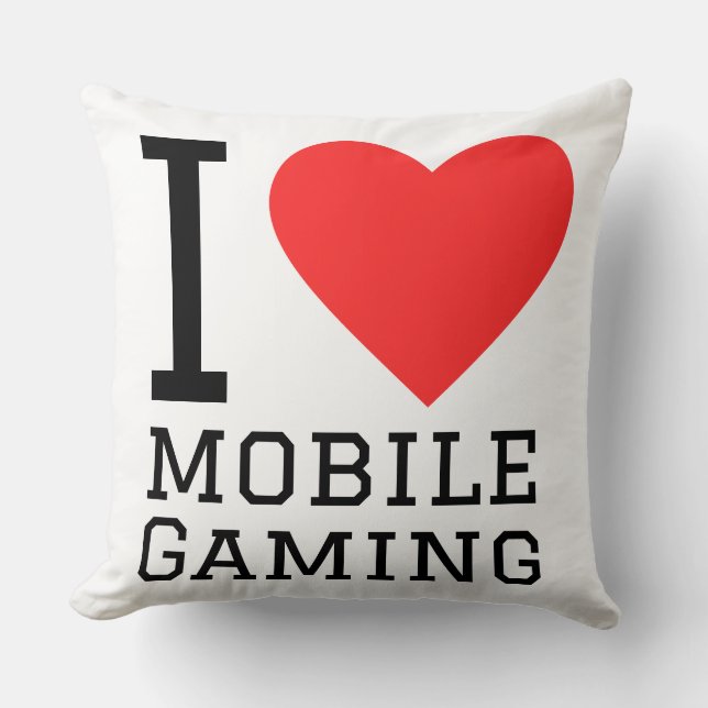 I love mobile gaming kudde (Framsida)
