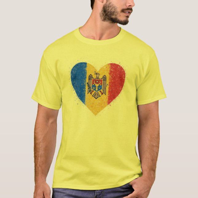 I love Moldova – Iubesc Moldova  T Shirt (Framsida)