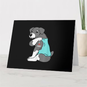 i love mom tattoo schnauzer funny mors day dog kort