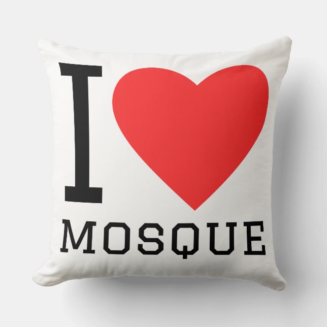 I love mosque kudde (Framsida)