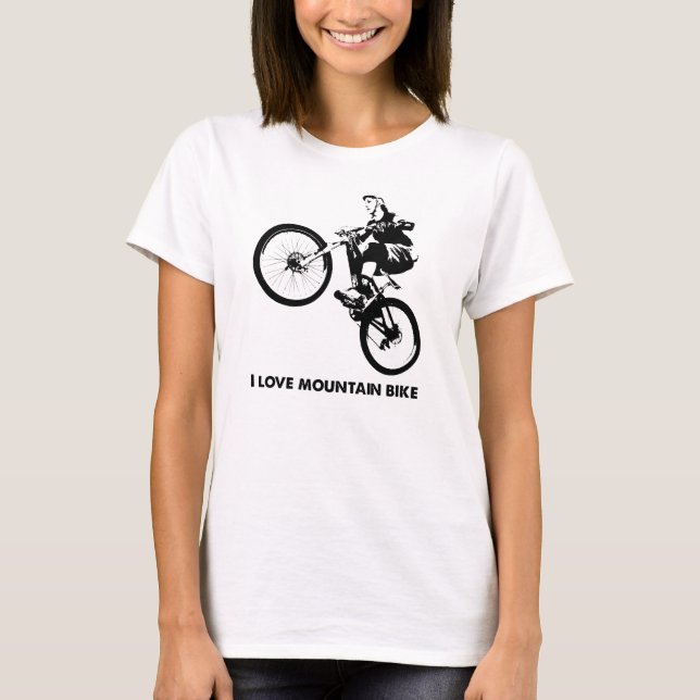 I love mountain bike t shirt (Framsida)