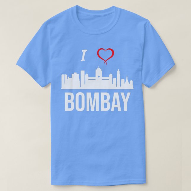 I love Mumbai or Bombay India T Shirt (Design framsida)