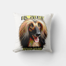 I Love My Afghan Hound – Elegant Dog Lover Design Kudde