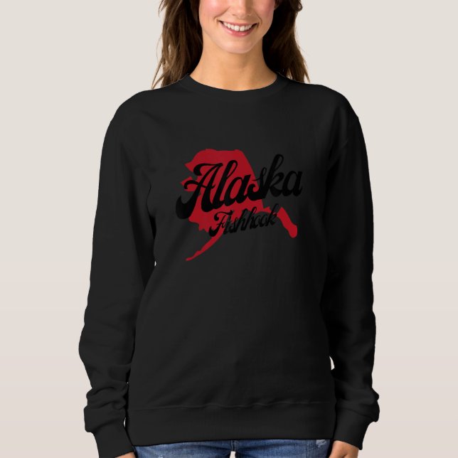 I Love My Alaska Best State Alaska Fishhook City T Shirt (Framsida)