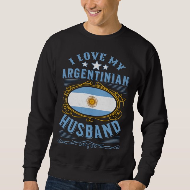 I love my Argentinian husband Lång Ärmad Tröja (Framsida)