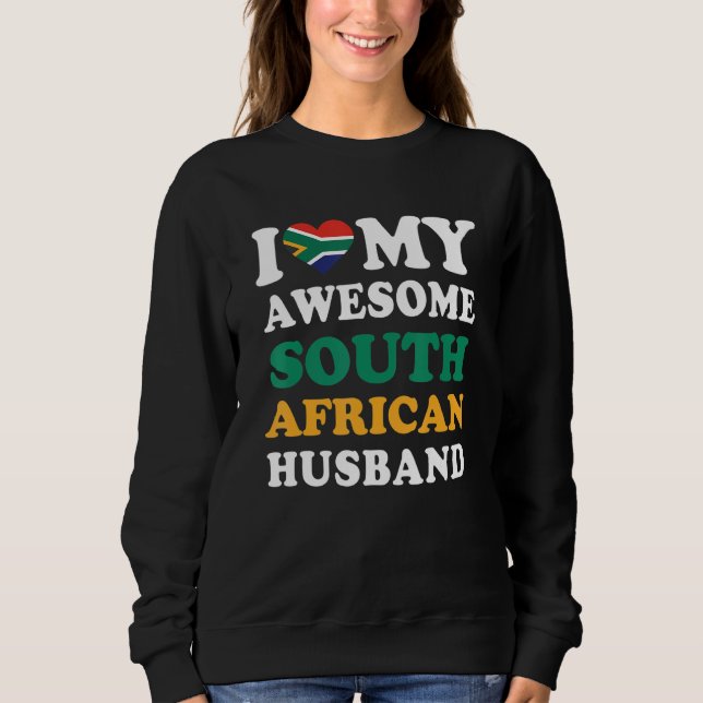 I love My Awesome South African Husband Funny T Shirt (Framsida)