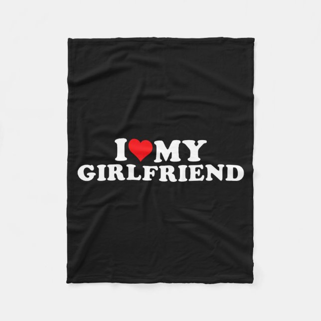 I Love My Beautiful Girlfriend I Heart My Beautifu Fleecefilt (Framsidan)