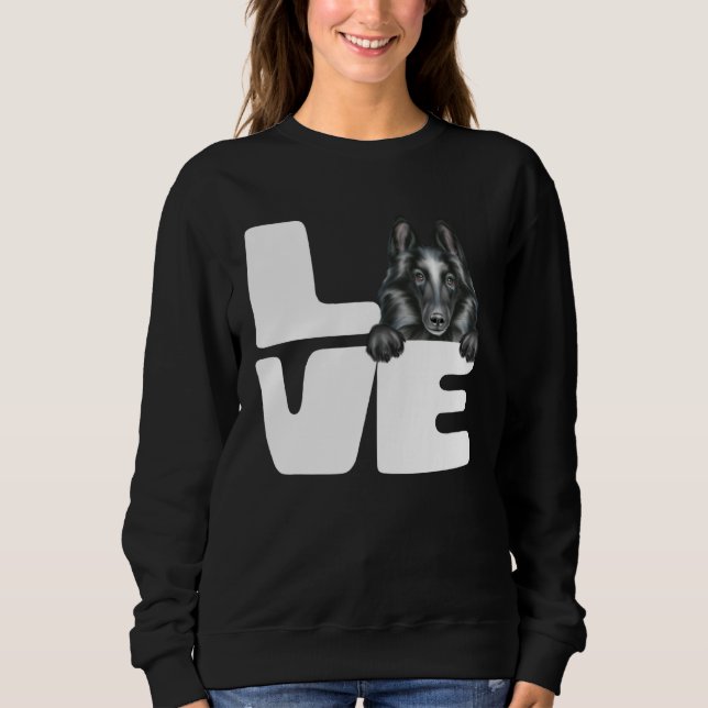 I Love My Belgian Sheepdog Dog T Shirt (Framsida)