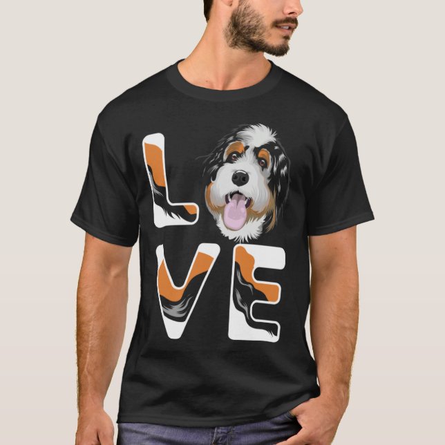 I Love My Bernedoodle  Cute Bernedoodle T Shirt (Framsida)