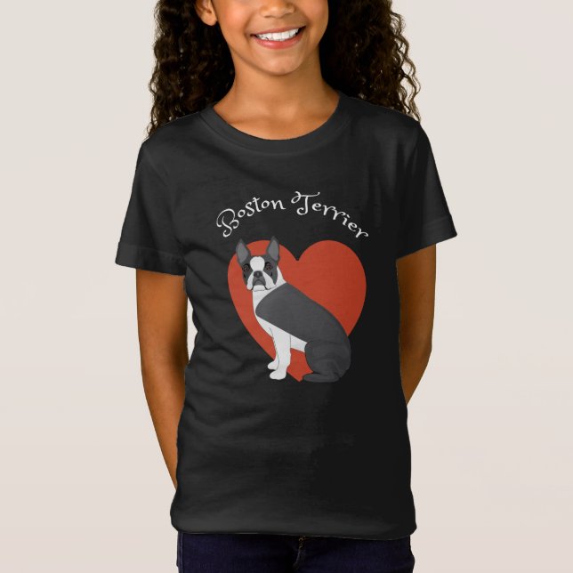 I love my Boston Terrier! T-Shirt (Framsida)
