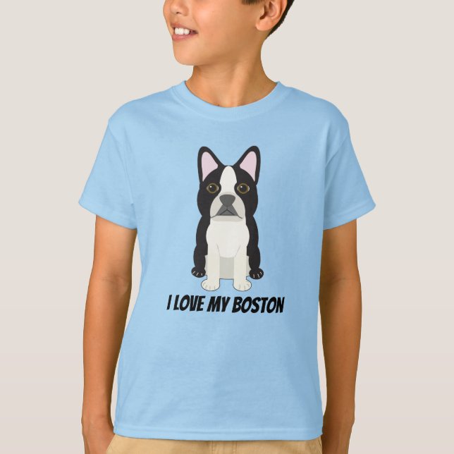 I love my Boston Terrier T Shirt (Framsida)