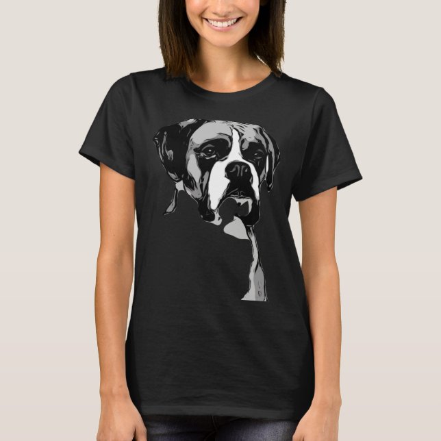 I Love My Boxer Dog T Shirt (Framsida)