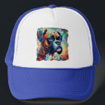 I Love My Boxer Pop Art Dog Personalized Keps<br><div class="desc">Boxer dogs are often seen as symbols of loyalty, courage, and protection. They are known for their playful and energetic nature, as well as their strong bond with their families. Boxers are also associated with resilience and determination, reflecting their history as working dogs. Overall, they embody a sense of strength,...</div>