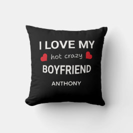 I love my boyfriend - Custom name Valentine Gift Kudde