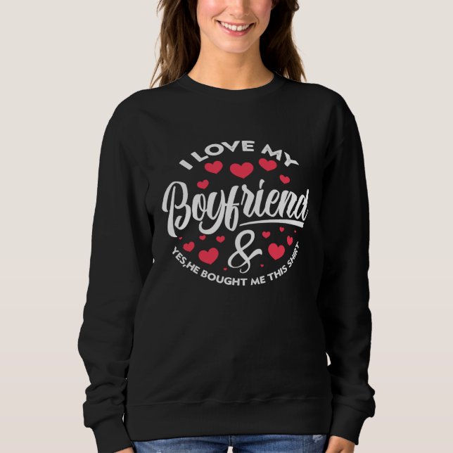 I Love My Boyfriend  Girlfriend Cute Valentine s D T Shirt (Framsida)