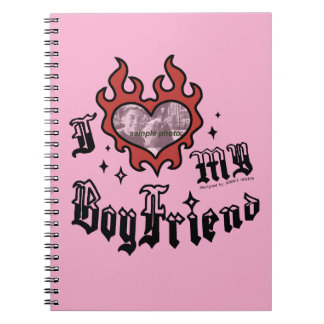 I Love My Boyfriend - Red - DingusDesign Anteckningsbok