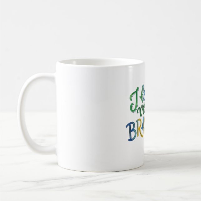 I Love My Brazilian Version Kaffemugg (Vänster)